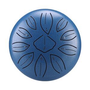 Steel Tongue Drum|Easy to Play |Relaxation & Stress Relief(6in 11note wavy blue)